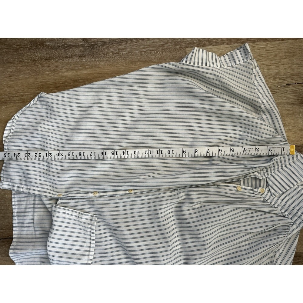 Madewell Striped Button Up Top Women S Relaxed Lightweight Coastal Blouse - Picture 6 of 6